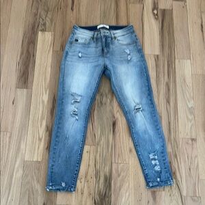 Women's Blue Distressed Jeans
